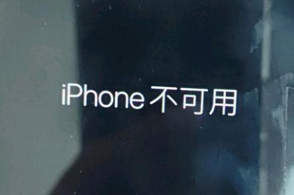 银川苹果服务网点分享锁屏界面显示“iPhone 不可用”如何解决 